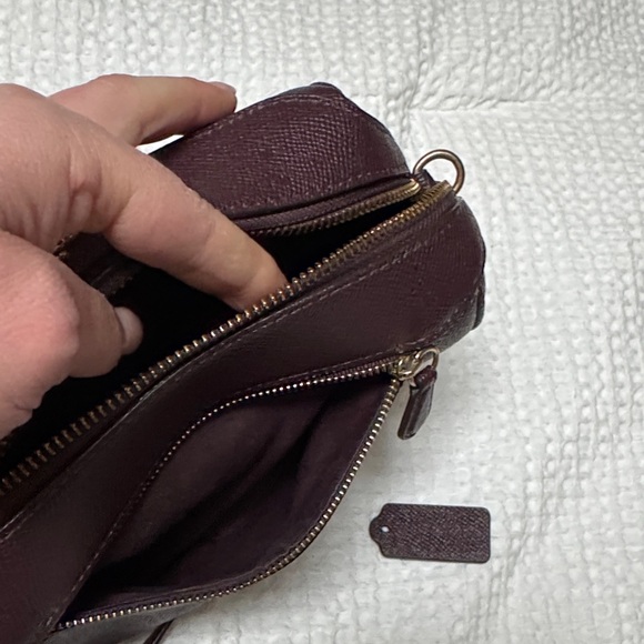 Coach Dark Burgundy Leather Crossbody Bag - Picture 5 of 5